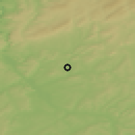 Shaded relief of the 50 km around Schmelz, drawn from the GMTED2010 grid