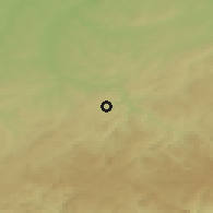 Shaded relief of the 49 km around Schneeberg, drawn from the GMTED2010 grid