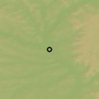 Shaded relief of the 50 km around Bamberg, drawn from the GMTED2010 grid