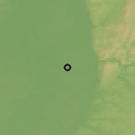 Shaded relief of the 50 km around Schwetzingen, drawn from the GMTED2010 grid