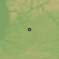 Shaded relief of the 50 km around Sinsheim, drawn from the GMTED2010 grid