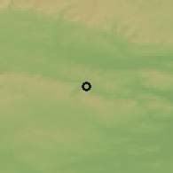Shaded relief of the 49 km around Sondershausen, drawn from the GMTED2010 grid