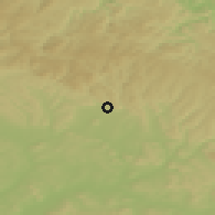 Shaded relief of the 49 km around Sonneberg, drawn from the GMTED2010 grid