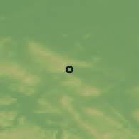 Shaded relief of the 49 km around Springe, drawn from the GMTED2010 grid