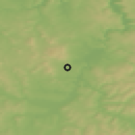 Shaded relief of the 49 km around Baunatal, drawn from the GMTED2010 grid