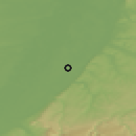 Shaded relief of the 50 km around Stutensee, drawn from the GMTED2010 grid