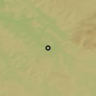 Shaded relief of the 50 km around Bayreuth, drawn from the GMTED2010 grid