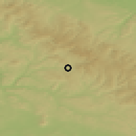 Shaded relief of the 49 km around Suhl, drawn from the GMTED2010 grid
