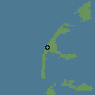 Shaded relief of the 48 km around Sylt, drawn from the GMTED2010 grid