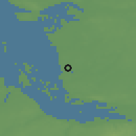Shaded relief of the 48 km around Uetersen, drawn from the GMTED2010 grid