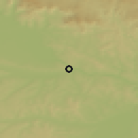Shaded relief of the 50 km around Vilshofen, drawn from the GMTED2010 grid