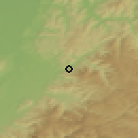 Shaded relief of the 50 km around Waldkirch, drawn from the GMTED2010 grid