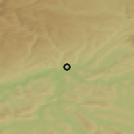 Shaded relief of the 51 km around Waldshut-Tiengen, drawn from the GMTED2010 grid