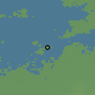 Shaded relief of the 48 km around Weener, drawn from the GMTED2010 grid