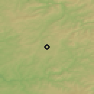 Shaded relief of the 49 km around Wenden, drawn from the GMTED2010 grid