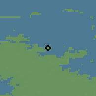 Shaded relief of the 48 km around Wittmund, drawn from the GMTED2010 grid