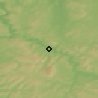 Shaded relief of the 49 km around Witzenhausen, drawn from the GMTED2010 grid