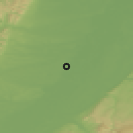 Shaded relief of the 50 km around Wörth, drawn from the GMTED2010 grid
