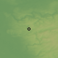 Shaded relief of the 49 km around Wülfrath, drawn from the GMTED2010 grid