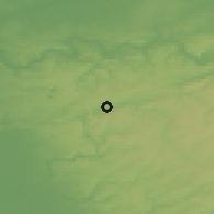 Shaded relief of the 49 km around Wuppertal, drawn from the GMTED2010 grid