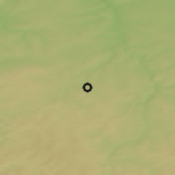 Shaded relief of the 49 km around Zeulenroda, drawn from the GMTED2010 grid