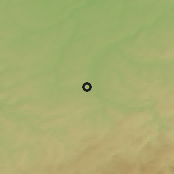 Shaded relief of the 49 km around Zwickau, drawn from the GMTED2010 grid