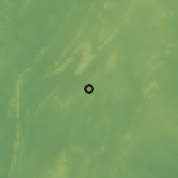 Shaded relief of the 60 km around Aboso, drawn from the GMTED2010 grid