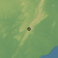 Shaded relief of the 60 km around Aburi, drawn from the GMTED2010 grid
