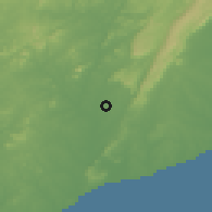 Shaded relief of the 60 km around Ashiaman, drawn from the GMTED2010 grid