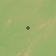 Shaded relief of the 60 km around Bechem, drawn from the GMTED2010 grid