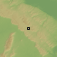 Shaded relief of the 60 km around Begoro, drawn from the GMTED2010 grid