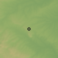 Shaded relief of the 60 km around Ejura, drawn from the GMTED2010 grid