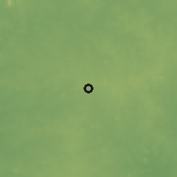 Shaded relief of the 60 km around Foso, drawn from the GMTED2010 grid