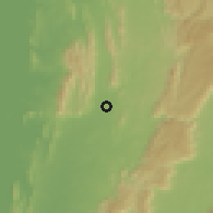 Shaded relief of the 60 km around Hohoe, drawn from the GMTED2010 grid