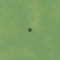 Shaded relief of the 60 km around Kete-Krachi, drawn from the GMTED2010 grid