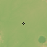 Shaded relief of the 60 km around Kumasi, drawn from the GMTED2010 grid