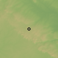 Shaded relief of the 60 km around Mampong, drawn from the GMTED2010 grid