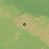 Shaded relief of the 60 km around Mpraeso, drawn from the GMTED2010 grid