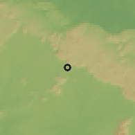 Shaded relief of the 60 km around Nkawkaw, drawn from the GMTED2010 grid