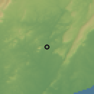 Shaded relief of the 60 km around Nsawam, drawn from the GMTED2010 grid