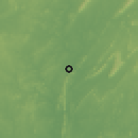 Shaded relief of the 60 km around Prestea, drawn from the GMTED2010 grid