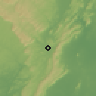 Shaded relief of the 60 km around Somanya, drawn from the GMTED2010 grid