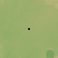 Shaded relief of the 60 km around Tafo, drawn from the GMTED2010 grid