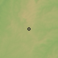 Shaded relief of the 60 km around Techiman, drawn from the GMTED2010 grid
