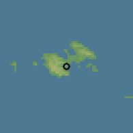 Shaded relief of the 54 km around Astipálaia, drawn from the GMTED2010 grid
