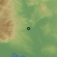 Shaded relief of the 53 km around Axioúpoli, drawn from the GMTED2010 grid