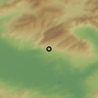 Shaded relief of the 53 km around Áyion Pneúma, drawn from the GMTED2010 grid