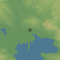 Shaded relief of the 53 km around Áyios Athanásios, drawn from the GMTED2010 grid