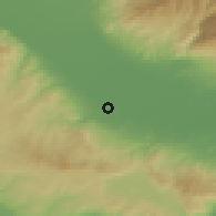 Shaded relief of the 53 km around Dimitrítsion, drawn from the GMTED2010 grid
