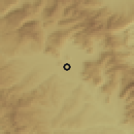 Shaded relief of the 53 km around Dispílion, drawn from the GMTED2010 grid